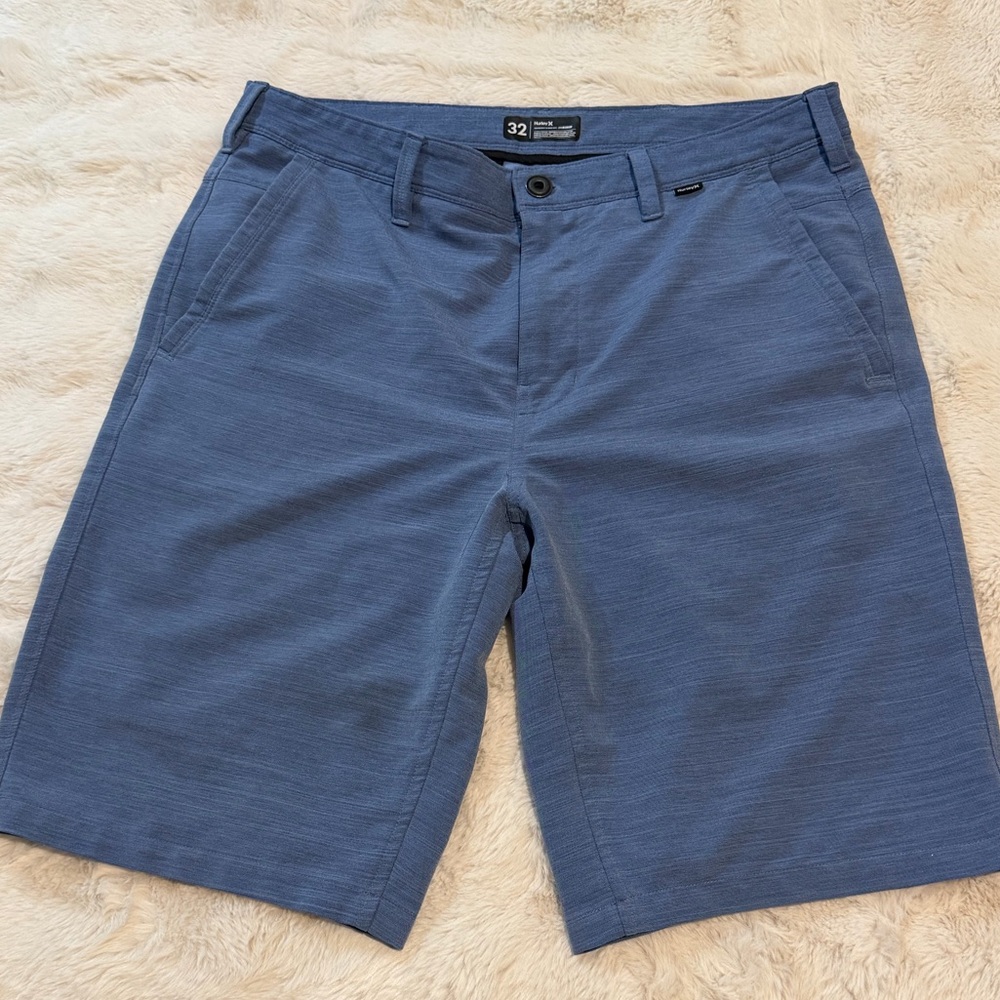 Hurley Men's Slate Blue Flat Front Shorts